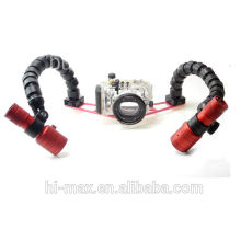 Factory supply IP68 high performance white/red scuba diving professional video light kit